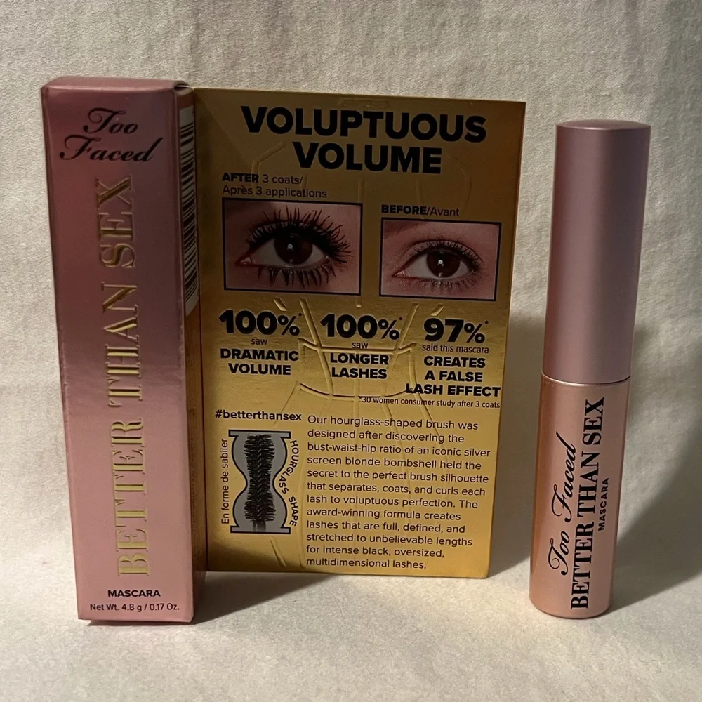 💗NIB💗 TOO FACED Travel Size Better Than Sex Mascara